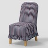 Rounded Back Slipcovered Dining Chair with Ruffle - Threshold™ - 2 of 4