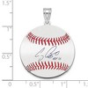 Black Bow Jewelry Sterling Silver Craig Biggio Signature MD Enamel Baseball Pendant - 4 of 4