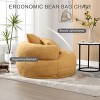 MOONMISS Oversized Barrel Accent Chairs,Round Lazy Sofa with 3 Pillows,Comfy Armchair with Thick Base for Living Room,Bedroom,Apartment - 3 of 4