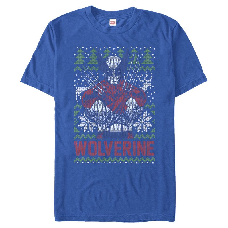 Men's Marvel Ugly Christmas X-Men Wolverine T-Shirt, 1 of 5