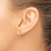 Black Bow Jewelry Kids Puffed Heart Dangle Post Earrings in 14k Yellow Gold - 3 of 4