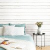 RoomMates Shiplap White Peel and Stick Wallpaper: Vinyl Self-Adhesive Wood Grain Design, Farmhouse Style, 28.18 Sq Ft Coverage - 2 of 4