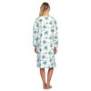 YafeMarte Women’s Long Sleeve Soft Flannel Nightgown with Floral Design - 4 of 4