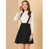 INSPIRE CHIC Women's Adjustable Straps Flared Mini Suspender Skirts - 4 of 4