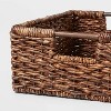 Woven Abaca Folio Bin - Brightroom™: Handwoven Brown Storage Basket, Rectangle, Lacquered Finish, Ethical Handcraft - image 3 of 3