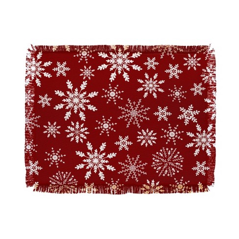 Iveta Abolina Silent Night Red 56"x46" Woven Throw Blanket - Deny Designs - image 1 of 4