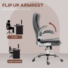 Kumasinova PU Leather Executive Office Chair with Padded Flip-up Arms,Ergonomic Office Desk Chair with Adjustable Height and Tilt Function - 4 of 4
