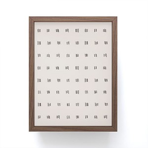 Urban Wild Studio desert check small charcoal Framed Mini Art Print 4" (H) x 3" (W) x 1" (D) - Society6 - 1 of 3