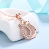 18K Rose Gold over Sterling Silver Rose Bud with Singapore chain - 3 of 4