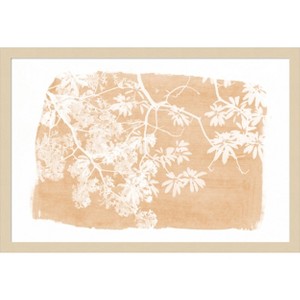 Amanti Art Orange Tree Foliage Silhouette by Amini54 Wood Framed Wall Art Print - 1 of 4