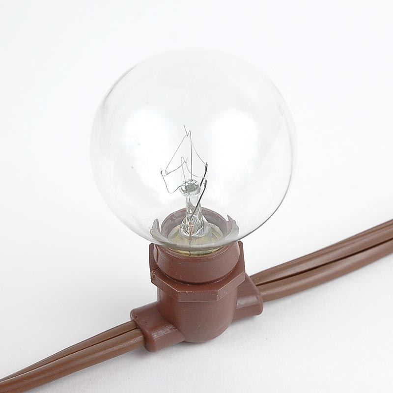 Novelty Lights Globe Outdoor String Lights with 100 Bulbs G30 Vintage Bulbs Brown Wire 100 Feet, 5 of 8