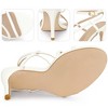 Perphy Women's Strappy Lace-up Slingback Open Toe Stiletto Heels Sandals - 3 of 3