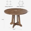 Jojoka Round Dining Table for 4, 47 Inch Wooden Kitchen Table with Sturty Legs, Dining Room Table, Circle Table for Dining Room, Kitchen - 2 of 4