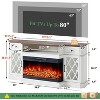 70" Bevel Farmhouse TV Stand with 36" 3-Sided Glass Fireplace - 2 of 4