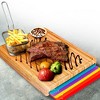 Cheer Collection Bamboo Cutting Board Set with 6 Anti Slip Color-Coded Cutting Mats and Built-in Storage - image 4 of 4