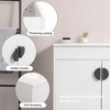 24 Inch Bathroom Vanity, Bathroom Cabinet With Top Sink, 2 Metal Handles, 2 Cabinet Doors, Open Shelve, Freestanding Sink Bathroom Vanity Cabinet - 3 of 4