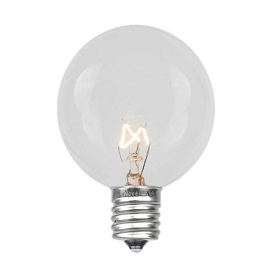 25 Feet Clear Globe Outdoor Incandescent String Lights with Green Wire