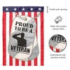 Magnolia Garden Proud to Be a Veteran Dog tags Flag 13 x 18 Inch Polyester Garden Flag - 2 of 2