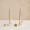 Storied Home Stoneware and Wire Snowman Taper Candle Holder, White and Black - 3 of 3