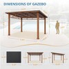 Arceso Hardtop Gazebo, Outdoor Pergola with Metal Roof, Wooden Frame & Permanent Patio Canopy, Pavilion Grill Gazebo for Patio, Backyard, Garden - 2 of 4