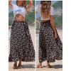 EXLURA Womens Floral Print High Waisted Wrap Long Maxi Skirts Ruffle Hem Self Tie Knot Summer Chiffon Midi Skirts 2025 - 2 of 4