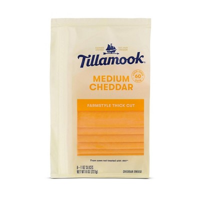 Tillamook Medium Cheddar Cheese Slices - 8oz