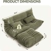 COZONY Oversized Bean Bag Couch w/ Ottoman, Togo-Style Loveseat Chair, High-Density Foam - 2 of 4