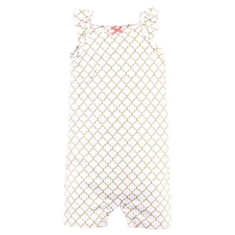 Hudson Baby Infant Girl Cotton Rompers, Llama, 5 of 7