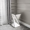 Side Table, Geometric End Table, Living Room Side Table, Small Night Stands, Mirrored Bedside Table - 3 of 4