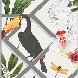 Perch White Tropical Animals Paste the Wall Wallpaper - 1 of 4