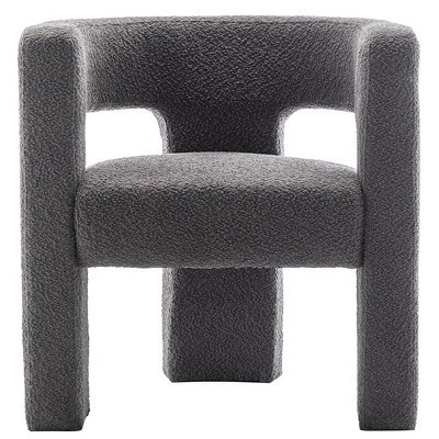 KINWELL 28" Wide Boucle Upholstered Square Armchair