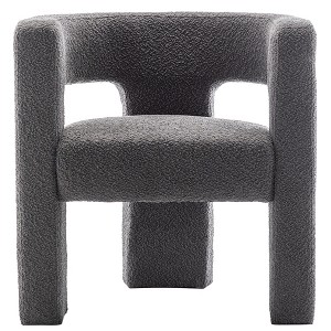 KINWELL 28" Wide Boucle Upholstered Square Armchair - 1 of 4