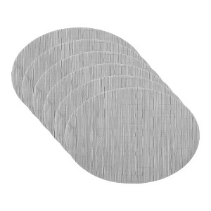REGALWOVEN Oval Kitchen Dining Table Decor Wipeable Placemats 6 Pcs - 1 of 4
