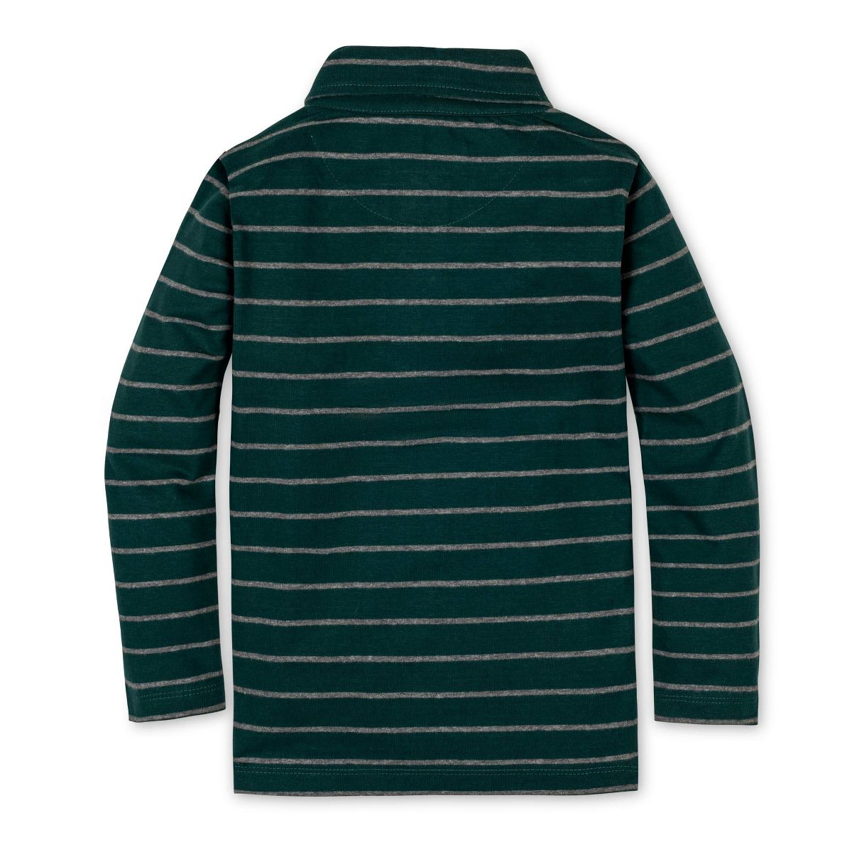 Hope & Henry Boys' Organic Long Sleeve Jersey Knit Polo Shirt , Kids - thumbnail 4