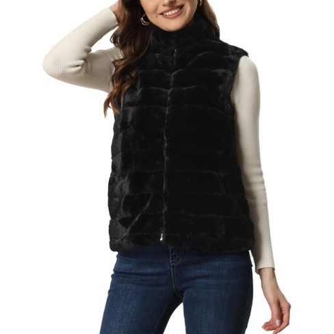 Faux fur vest womens target best sale