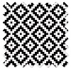 Bacati - Love Black/white Diamond Crib/Toddler Bed Skirt - 2 of 3