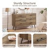 KTMBDW Drawer Chest, Drawer Dresser TV Stand for TV, Dressers Large Storage Tower Unit, Dresser for Bedroom, Living Room, Hallway, Rustic Walnut - 4 of 4