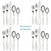 LunaLulinlk Breck 20-Piece Stainless Steel Silver Flatware Set, Service for 4 Adults - 3 of 4