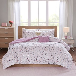 Nicole Metallic Printed and Pintucked Comforter Set - Intelligent Design - 1 of 4