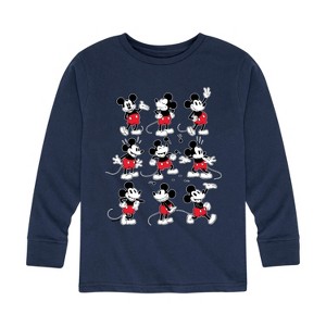 Boys' - Disney - Mickey Poses Grid Long Sleeve Graphic T-Shirt - 1 of 4