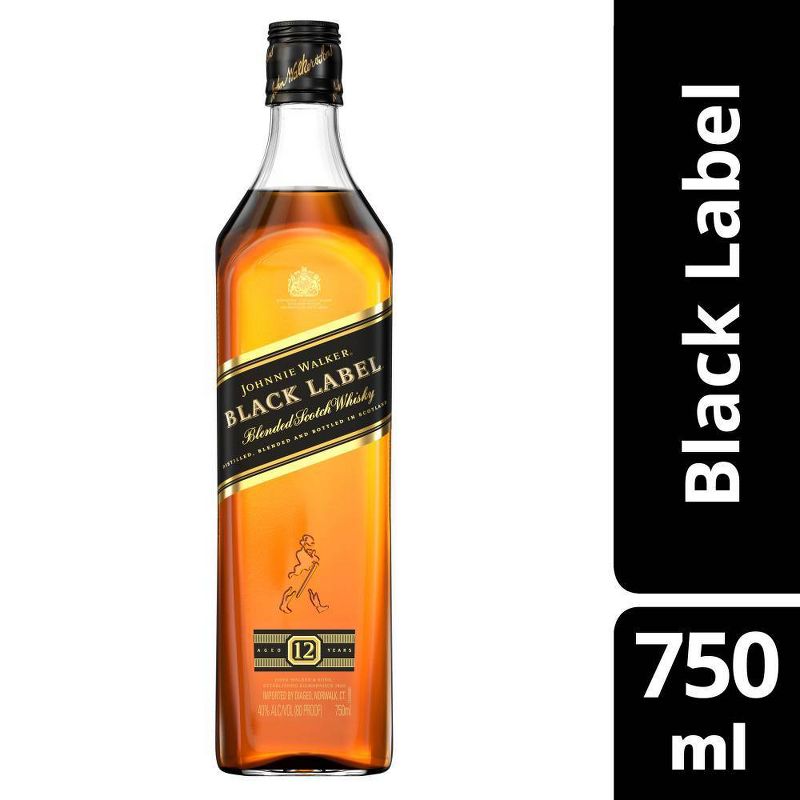 Johnnie Walker Black Label Scotch Whisky - 750ml Bottle, 2 of 12