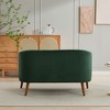 UPHA 50 in.-L Modern Loveseat Couch Sofa with Corduroy Fabric Upholstered and Wooden Nature Legs - 2 of 4
