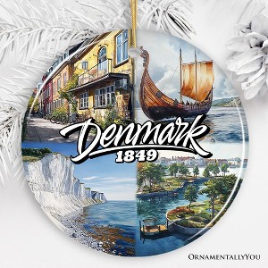 Majestic Denmark Landmarks Ornament, Scandinavian Heritage Christmas Gift and Copenhagen Souvenir| OrnamentallyYou - 1 of 4