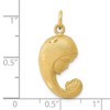 Black Bow Jewelry 14k Yellow Gold Mother and Baby Charm or Pendant, 14mm (9/16 inch) - 4 of 4