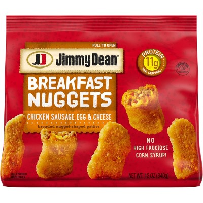Jimmy Dean Frozen Breakfast Nuggets Chicken Sausage Egg Cheese - 12oz