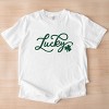 Simply Sage Market Cursive Lucky Clover  Garment Dyed Tee - 3 of 4