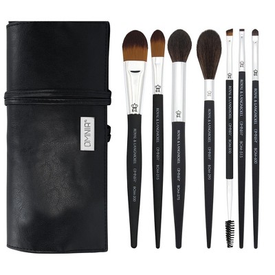 OMNIA® Brush Experts Favorites, Michael DeVellis , 8pc Makeup Brush Set with Wrap, Includes -Foundation, Detail, Brow, and Lip Makeup Brushes