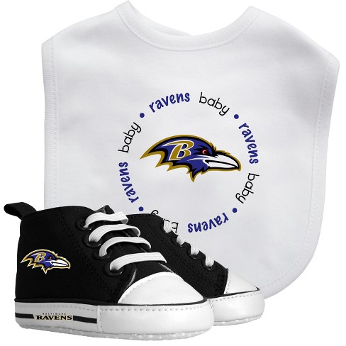 Baby Fanatic 2 Piece Bid And Shoes - Nfl Baltimore Ravens - White Unisex  Infant Apparel : Target