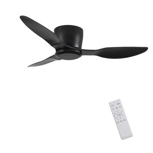 KTMBDW Quiet Ceiling Fan with LED Light 42 inch Large Air Volume Remote Control for Kitchen Bedroom Dining room Patio, Black - 1 of 4