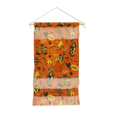 The Whiskey Ginger Old West Inspired Vintage Pattern Fiber Wall Hanging - Society6
